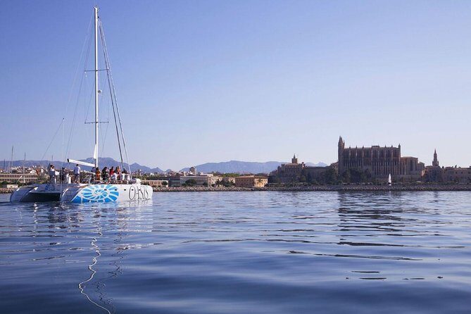 Adult Only Sunset Catamaran Palma bay - The catamaran setup: comfort over crowding (57 seats, 32 max)