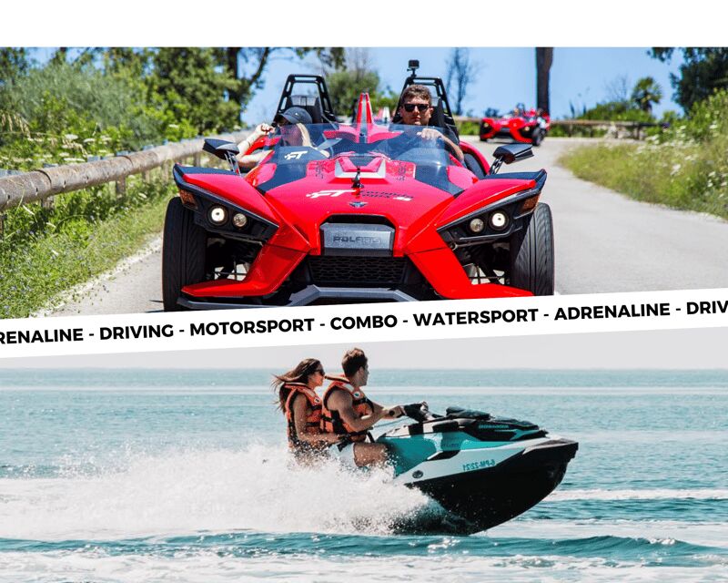 Peguera: Racing Car Drive and Jet Ski Combo Tour - Jet ski at Cala en Basset: speed, then crystal-clear water