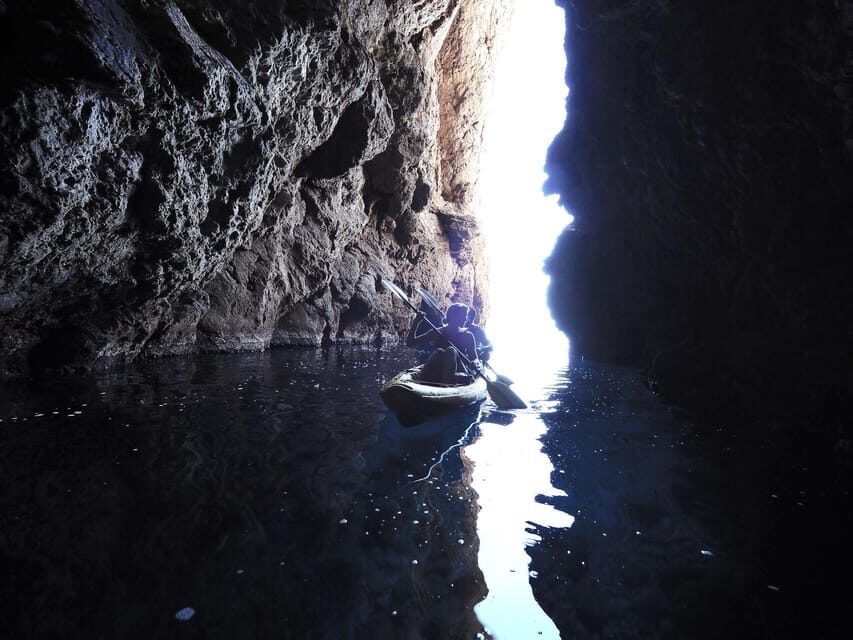 Sant Elm: Guided kayak tour to Cala en Tío with caves - Key highlights to look for